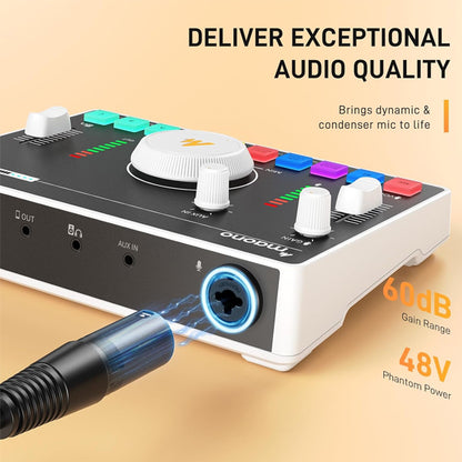 Maono Maonocaster AMC2 NEO One Stop Streaming Audio Interface Mixer and Sound Card
