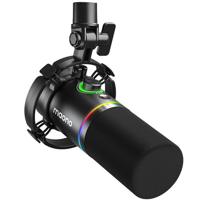 Maono PD200X Podcast Mic USB and XLR  Cardiod Dynamic Microphone Built in LED