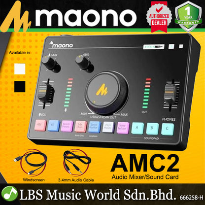 Maono Maonocaster AMC2 NEO One Stop Streaming Audio Interface Mixer and Sound Card