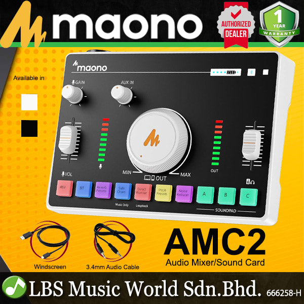 Maono Maonocaster AMC2 NEO One Stop Streaming Audio Interface Mixer and Sound Card