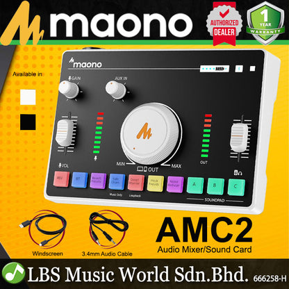 Maono Maonocaster AMC2 NEO One Stop Streaming Audio Interface Mixer and Sound Card