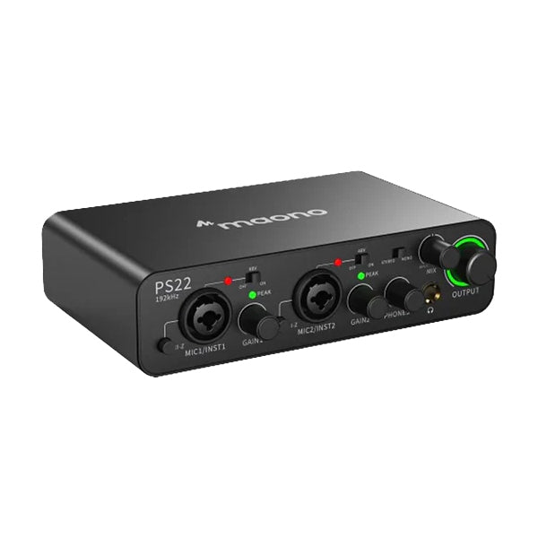 Maono PS22 Audio Interface for Recording Music Production and Guitar Audio Mixer