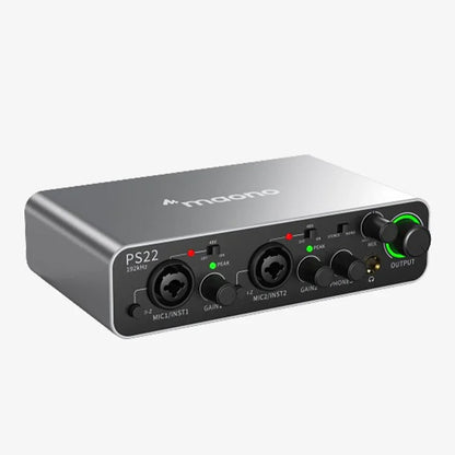 Maono PS22 Audio Interface for Recording Music Production and Guitar Audio Mixer