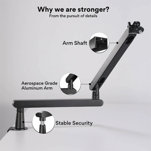 Maono BA92 Adjustable Rotatable Microphone Suspension Boom Arm Stand (BA 92)