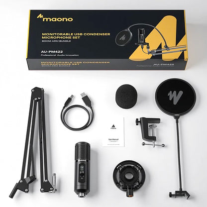 Maono PM422 Podcast USB Microphone Plug and Play Cardioid Condenser Mic