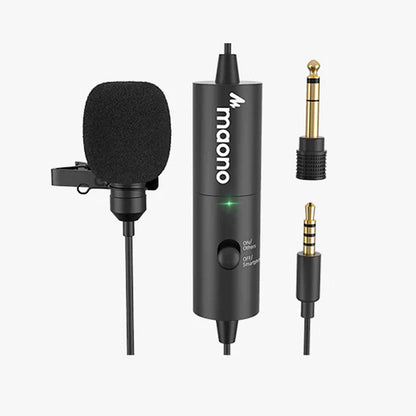 Maono AU100R Rechargeable Battery Lapel Lavalier Microphone Omnidirectional Mic (AU100 R)