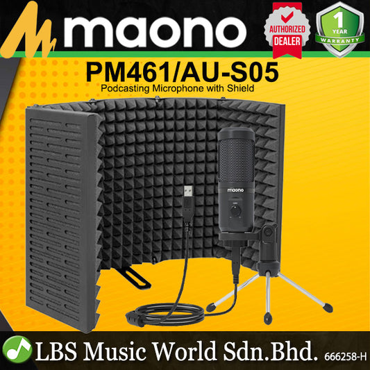Maono PM-461+ AU-S05 Podcasting Cardiod Condenser Microphone with Mic Shield (PM461 AUS05)