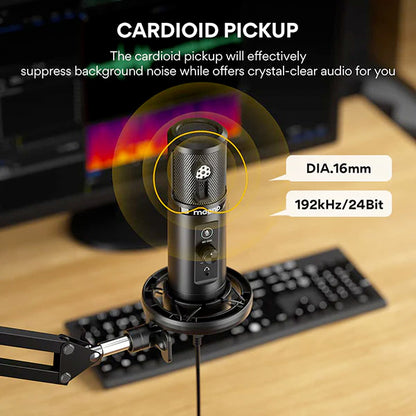 Maono PM-422 + AU-S05 Podcast USB Cardioid Condenser Microphone with Mic Shield (PM422 AUS05)