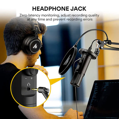 Maono PM-422 + AU-S05 Podcast USB Cardioid Condenser Microphone with Mic Shield (PM422 AUS05)