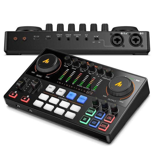 Maono Maonocaster AME2 Audio Interface and Podcast Mixer Built in Preamp (E2 AME2 Gen2)