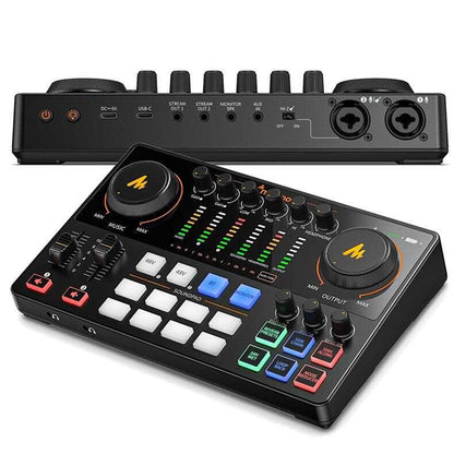 Maono Maonocaster AME2 Audio Interface and Podcast Mixer Built in Preamp (E2 AME2 Gen2)