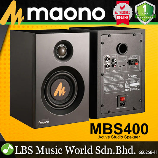 Maono MBS400 25 Watt Active Studio Monitor Speaker with Bluetooth - Pair