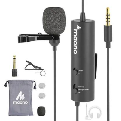 Maono AU-102 Lavalier Mic Omnidirectional Microphone with Noise Reduction (AU102)