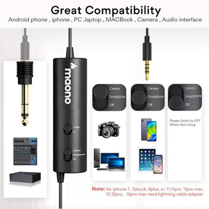 Maono AU-102 Lavalier Mic Omnidirectional Microphone with Noise Reduction (AU102)