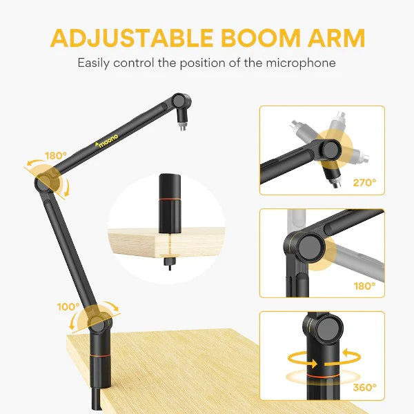 [Discontinued] Maono BA90 Microphone Suspension Boom Mic Arm Stand Holder