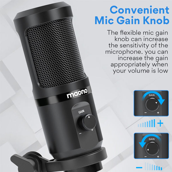 [Discontinued] Maono AU-PM461TR RGB USB Microphone Cardioid Condenser Mic (PM461TR)