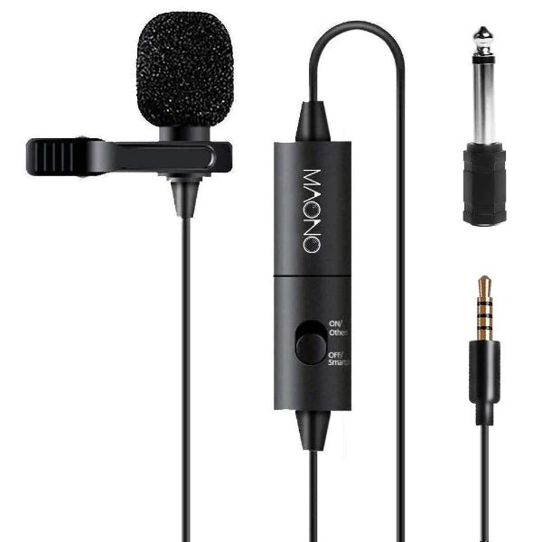 Maono AU100 3.5MM Lavalier Omnidirectional Mic Capsule Clip On Microphone