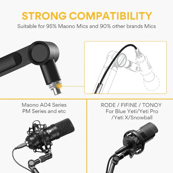 [Discontinued] Maono BA90 Microphone Suspension Boom Mic Arm Stand Holder