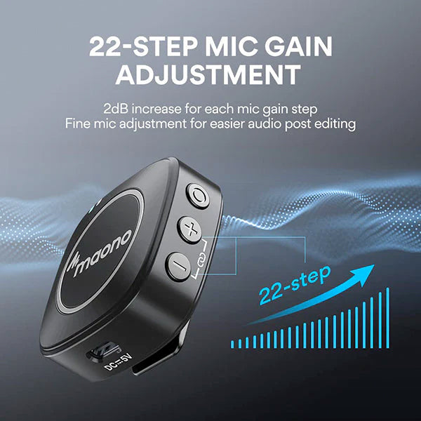 Maono AU-WM820 A2 Compact Wireless Microphone Kit System Built in Omnidirectional Mic (WM820)