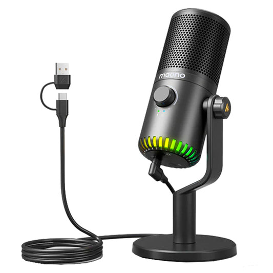 Maono DM30RGB Plug and Play USB Gaming Microphone Cardioid Pattern Mic (DM30 RGB)