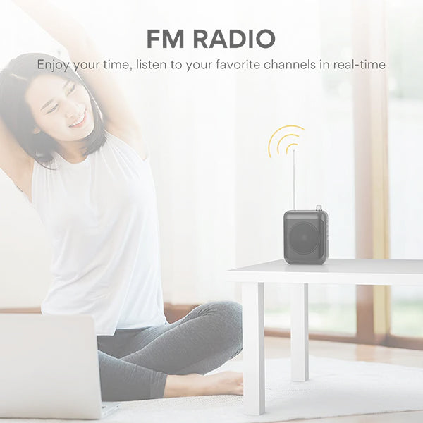 Maono C01 Portable Voice Amplifier Headward Microphone with Speaker and LED Display