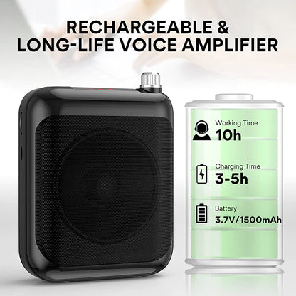 Maono C01 Portable Voice Amplifier Headward Microphone with Speaker and LED Display