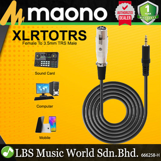 Maono XLR Female To 3.5mm TRS Male Microphone Cable (XLRTOTRS)