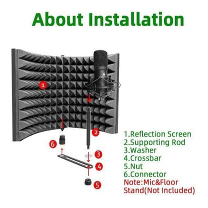 Maono AU-MIS50 Microphone Isolation Shield Panel Sound Absorbing (AU MIS50)