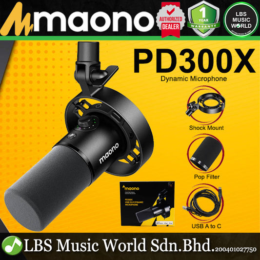 Maono PD300X USB/XLR Dynamic Microphone for Studio Podcast Gaming