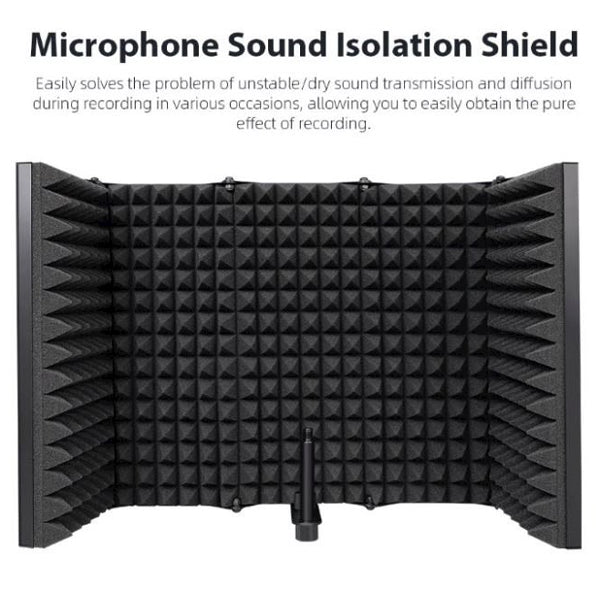 Maono AU-S05 5 Panel Microphone Isolation Shield Pop Filter (AUS05 AU S05)