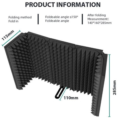 Maono AU-S05 5 Panel Microphone Isolation Shield Pop Filter (AUS05 AU S05)
