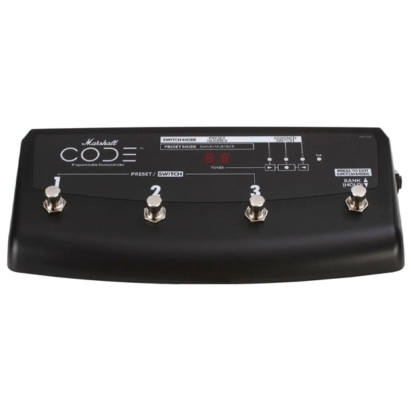 Marshall PEDL-91009 4 Way Footswitch for CODE Amplifiers  with Preset Recall and LED Readout (PEDL91009)