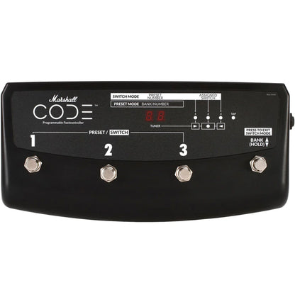 Marshall PEDL-91009 4 Way Footswitch for CODE Amplifiers  with Preset Recall and LED Readout (PEDL91009)