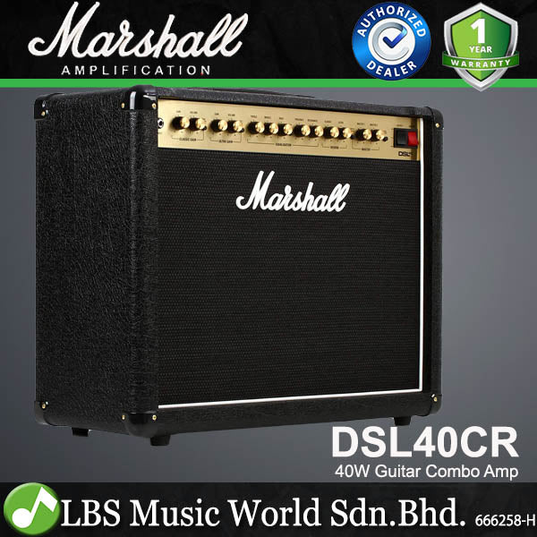 Marshall DSL40CR 40 Watt 1x12" 2 Channel Tube Guitar Amp Amplifier with Effects (DSL 40CR)