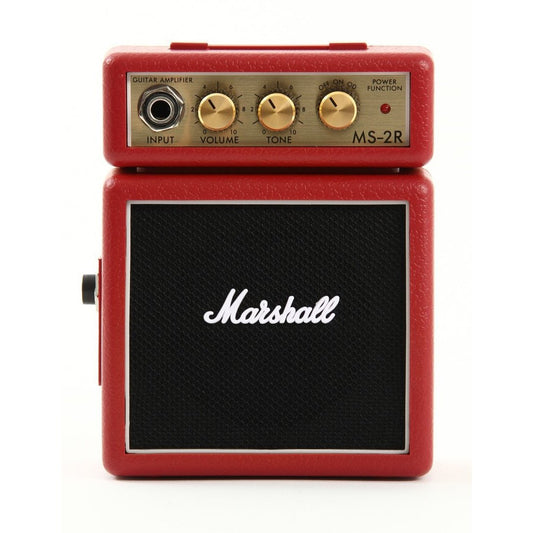 Marshall MS-2R 1 Watt Electric Guitar Micro Amp Speaker Battery Powered Amplifier Red (MS-2 / MS 2)