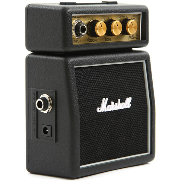 Marshall MS2 1 Watt Electric Guitar Micro Amp Speaker Battery Powered Amplifier Black (MS-2 / MS 2)