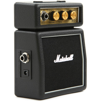 Marshall MS2 1 Watt Electric Guitar Micro Amp Speaker Battery Powered Amplifier Black (MS-2 / MS 2)