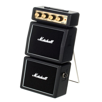 Marshall MS-4 1 Watt Electric Guitar Micro Stack Amp Speaker Battery Powered Amplifier Black (MS-4 / MS 4)
