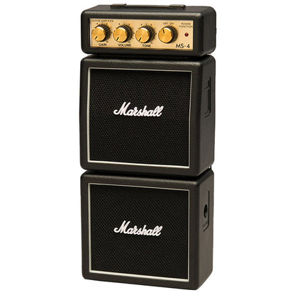 Marshall MS-4 1 Watt Electric Guitar Micro Stack Amp Speaker Battery Powered Amplifier Black (MS-4 / MS 4)