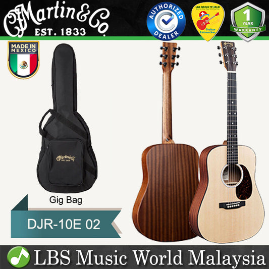 Martin DJR-10E Dreadnought Junior Sitka Spruce Top Acoustic Electric Guitar With Gig Bag (DJR10E DJR10E-02)