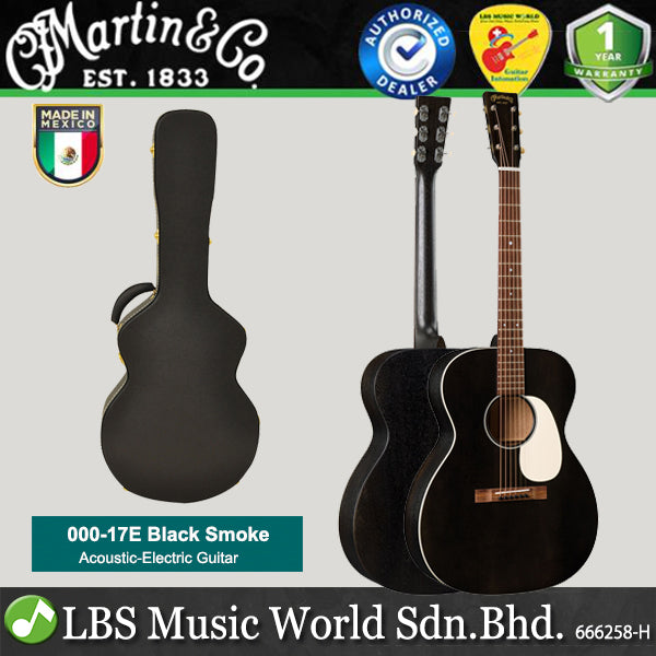 Martin 000-17E Black Smoke Spruce Top Acoustic Electric Guitar (00017E 000 17E)