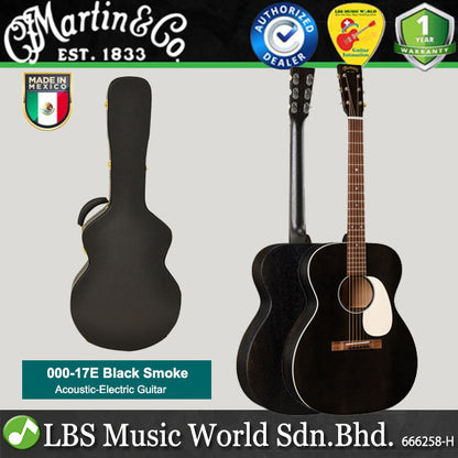 Martin 000-17E Black Smoke Spruce Top Acoustic Electric Guitar (00017E 000 17E)