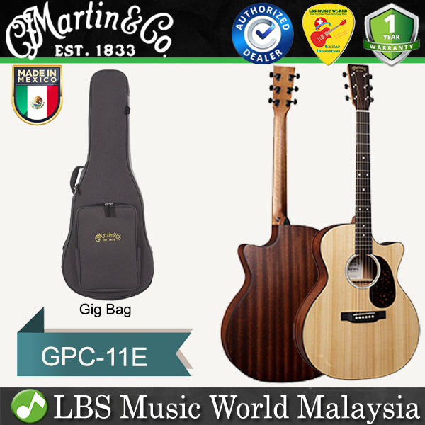 Martin GPC-11E Grand Performance Cutaway Sitka Spruce Top Acoustic Electric Guitar With Gig Bag (GPC11E GPC 11E)