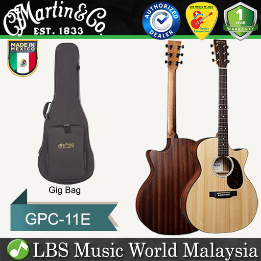 Martin GPC-11E Grand Performance Cutaway Sitka Spruce Top Acoustic Electric Guitar With Gig Bag (GPC11E GPC 11E)