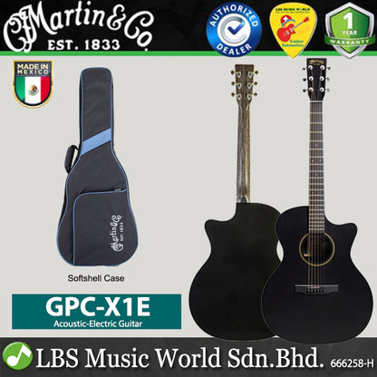 Martin GPC-X1E Grand Performance X Series Acoustic Electric Guitar - Black ( GPCX1E GPC X1E)