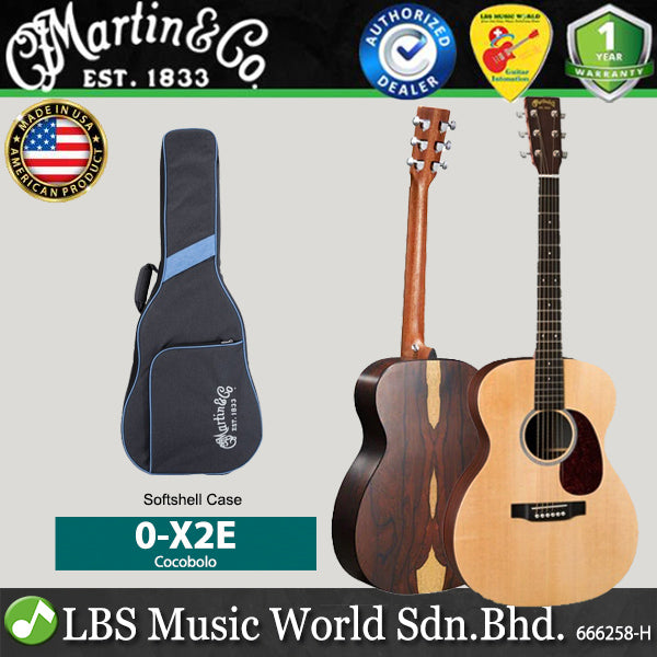 Martin 0-X2E Small Body Cocobolo X Series Acoustic Electric Guitar - Natural ( 0X2E )