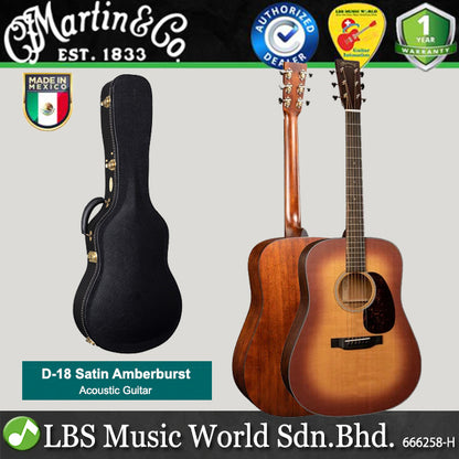 Martin D-18 Satin Amberburst Spruce Top Acoustic Guitar (D18 D 18)