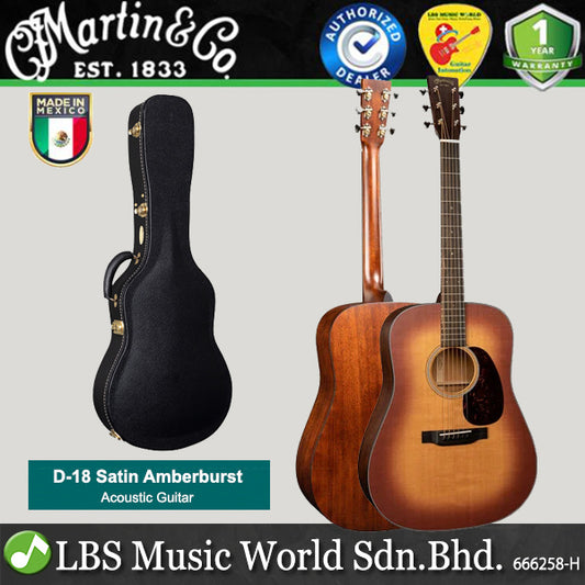Martin D-18 Satin Amberburst Spruce Top Acoustic Guitar (D18 D 18)