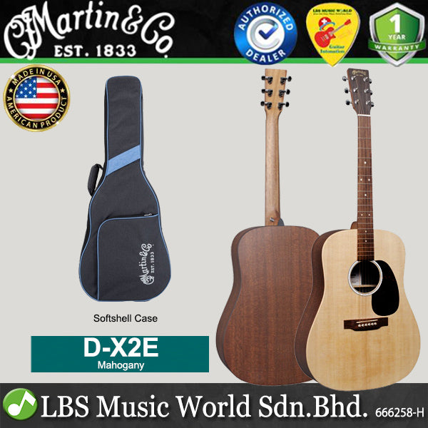Martin D-X2E Dreadnought Spruce Top Acoustic Electric Guitar (DX2E DX2 E)