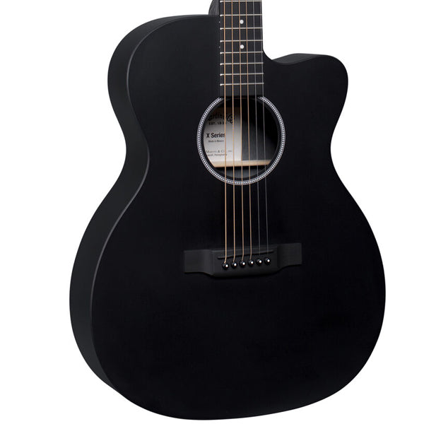 Martin OMC-X1E  Auditorium Acoustic Electric Guitar with Gig Bag - Black (OMC X1E)